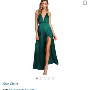 Shein Deep V Neck Backless Dress